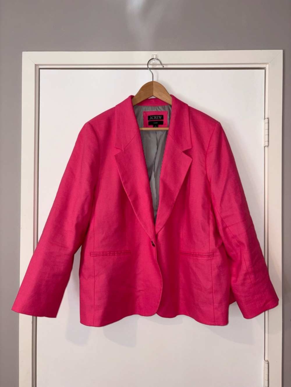 J. Crew Parke Pink Single-Button Blazer